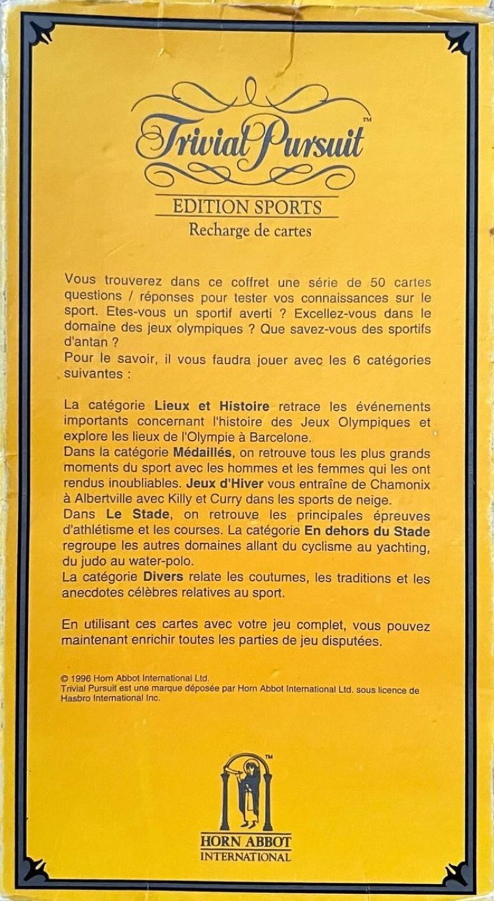 1996 - Sport série n*3/*2 jeux de societe jouets 1996 sport serie n 3 2