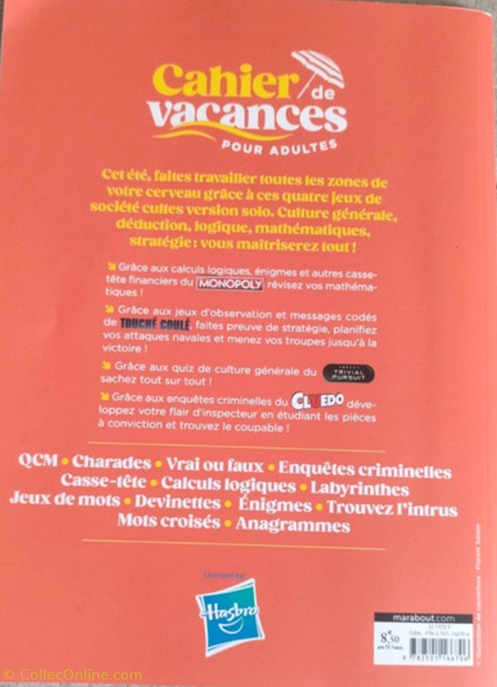 2022 - ??? - trivial pursuit cahier de vacances pour adultes jeux societe jouets 2022 trivial pursuit cahier de vacances pour adultes