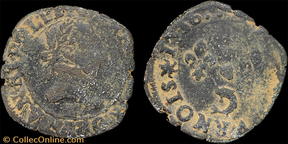 CGKL 140.B - Henri III - Double tournois 1586 Z Dauphiné monnaie france royale cgkl 140 b henri iii double tournois 1586 z dauphine