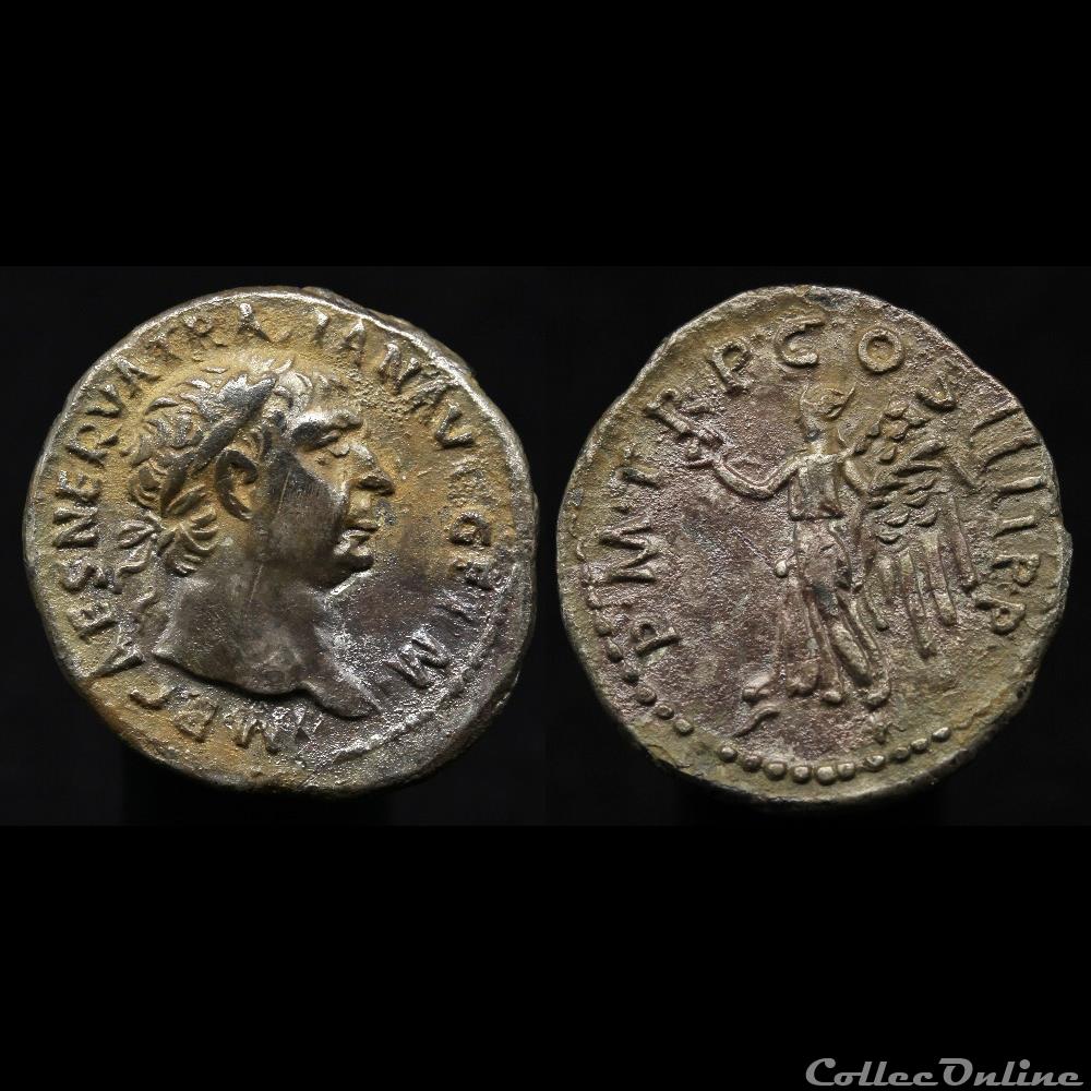 Trajan (98-117) - Denier - P. M. TR. P. COS. IIII. P. P. 2 monnaies antiques romaines imperiales et republicaines trajan 98 117 denier p m tr p cos iiii p p
