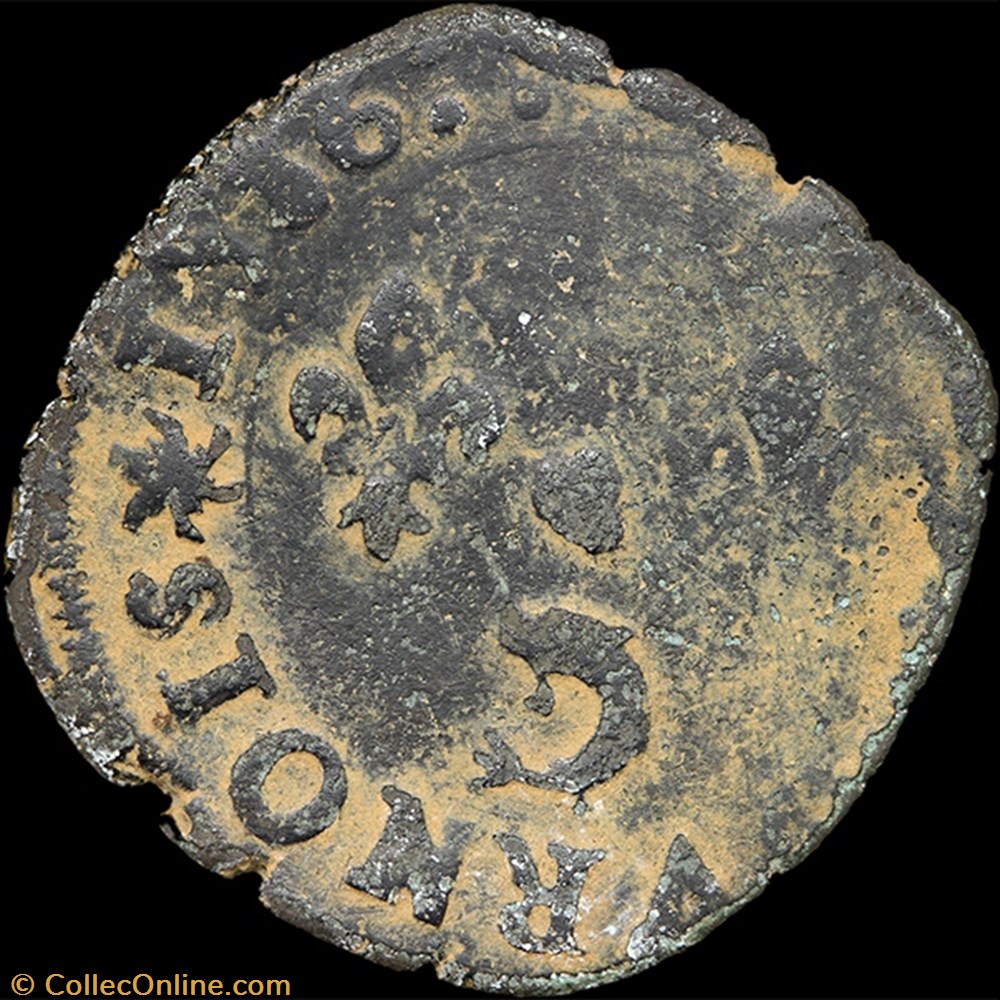 CGKL 140.B - Henri III - Double tournois 1586 Z Dauphiné 3 monnaie france royale cgkl 140 b henri iii double tournois 1586 z dauphine