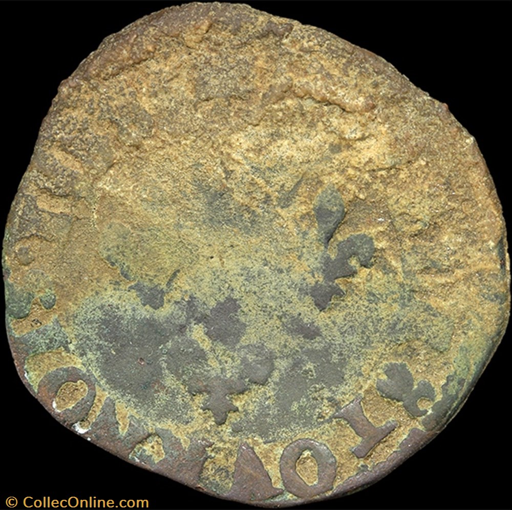 monnaie france royale cgkl 28 henri iii double tournois 1588 k bordeaux