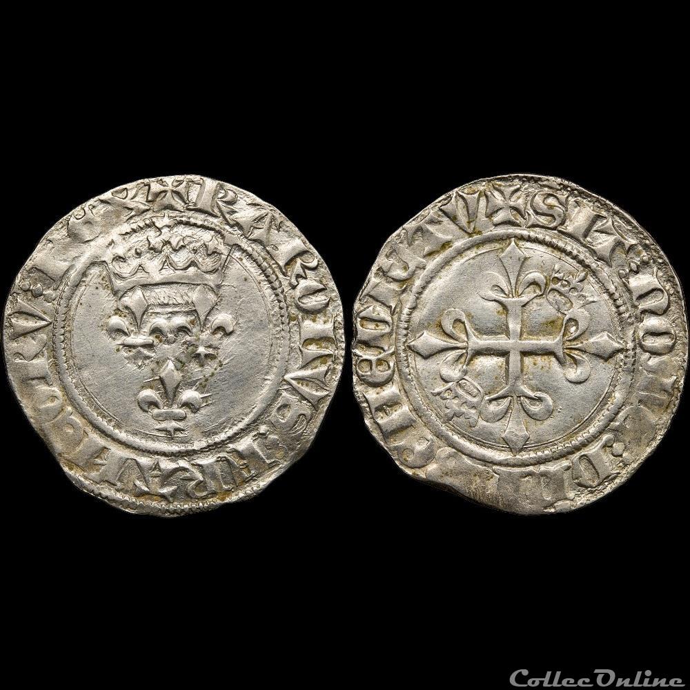 Charles VI (1380-1422) - Florette - Tournai 3 monnaie france royale charles vi 1380 1422 florette tournai