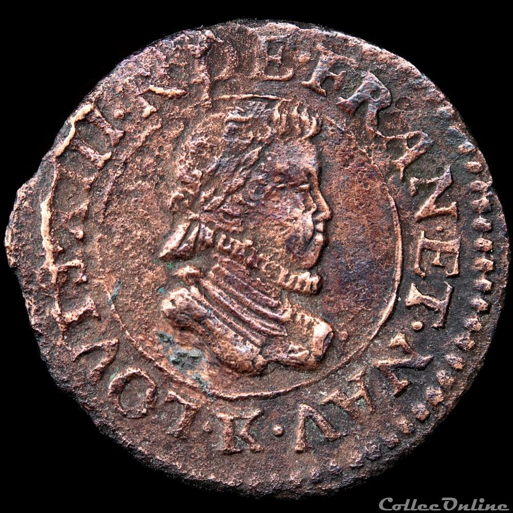 monnaie france royale cgkl 300 louis xiii denier tournois 1611 k bordeaux