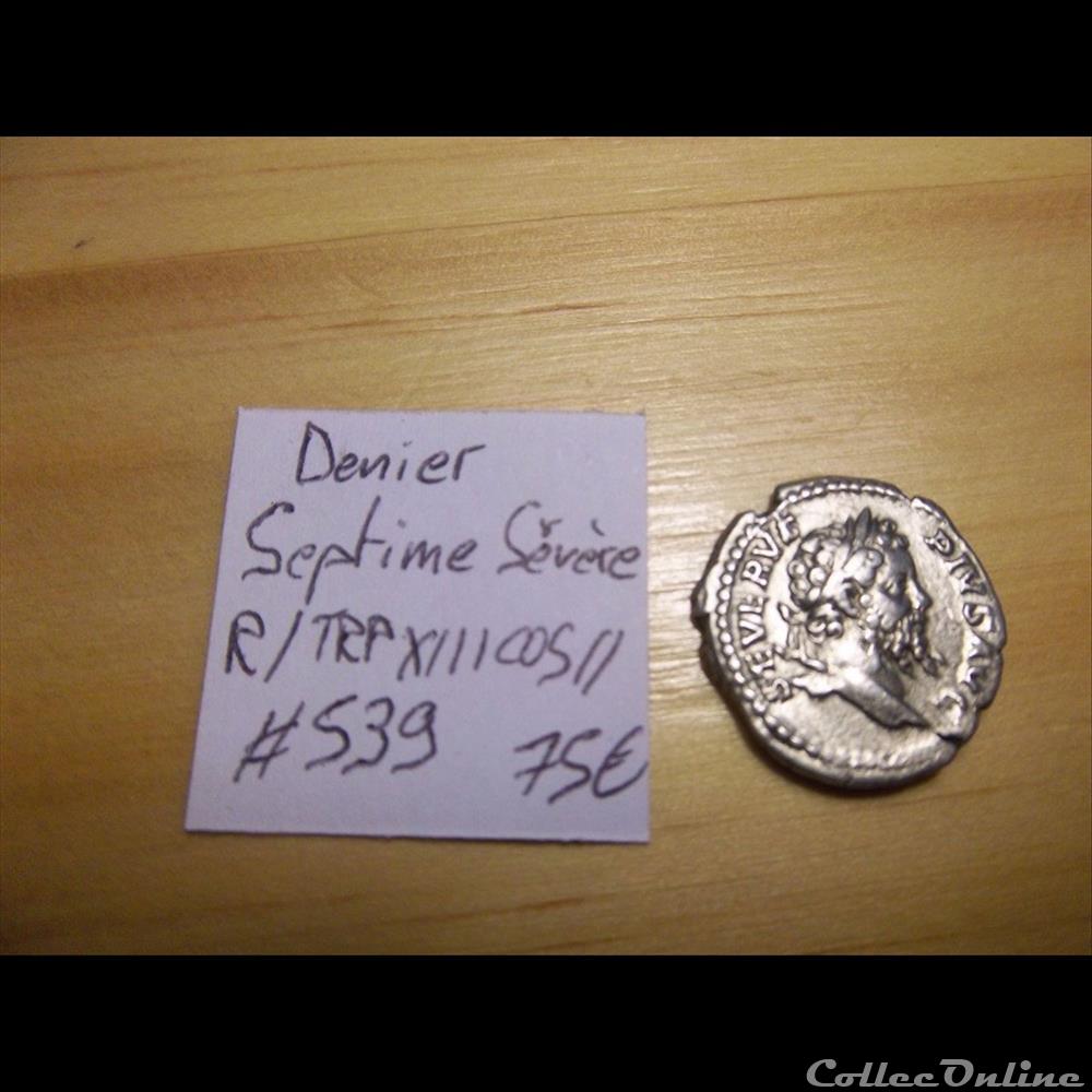 Denier Septime Severe monnaie antique romaine denier septime severe