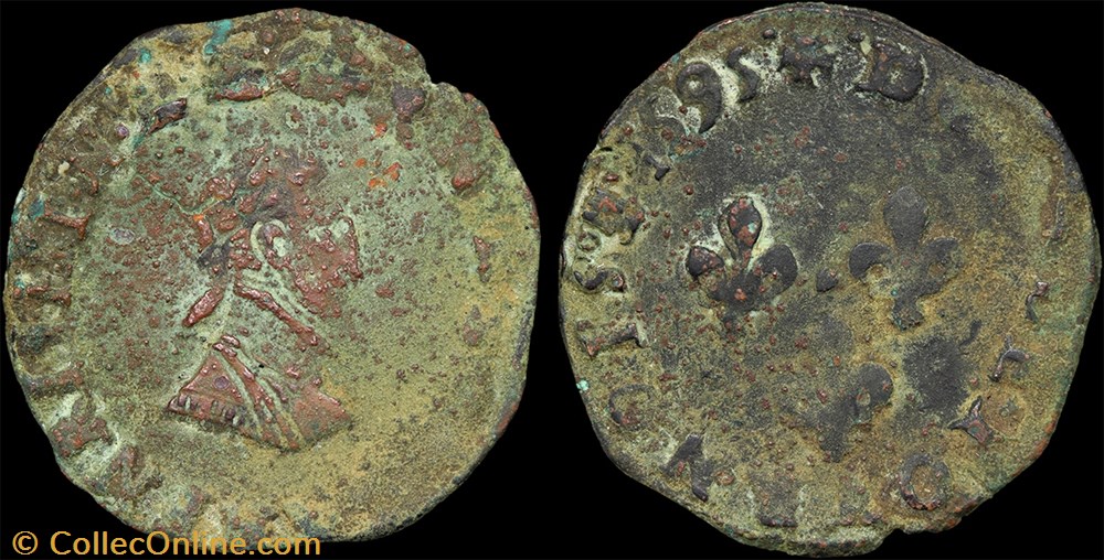 monnaie france a royale cgkl 208 henri iv double tournois 1595 n montpellier