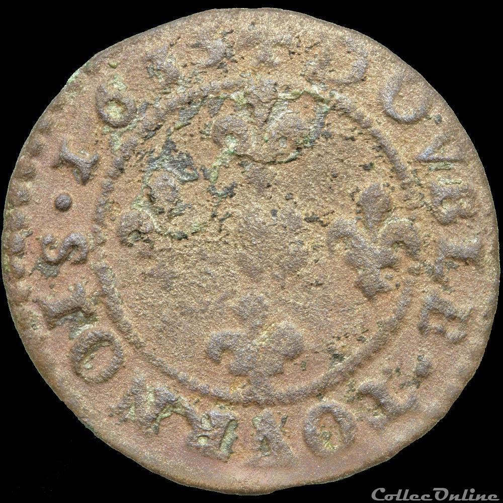 CGKL 676 - Cugnon - Jean-Théodore - 1633 - légende a1 2 monnaie france feodale cgkl 676 cugnon jean theodore 1633 legende a1