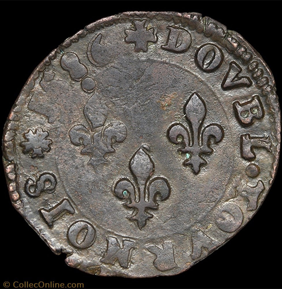 monnaie france royale cgkl 74 henri iii double tournois 1586 t nantes