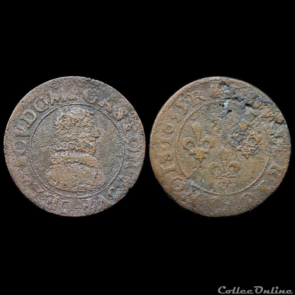 CGKL 736 - Dombes - Gaston d'Orléans (1627-1650) - Double tournois 1635R 2 monnaie france feodale cgkl 736 dombes gaston orleans 1627 1650 double tournois 1635r