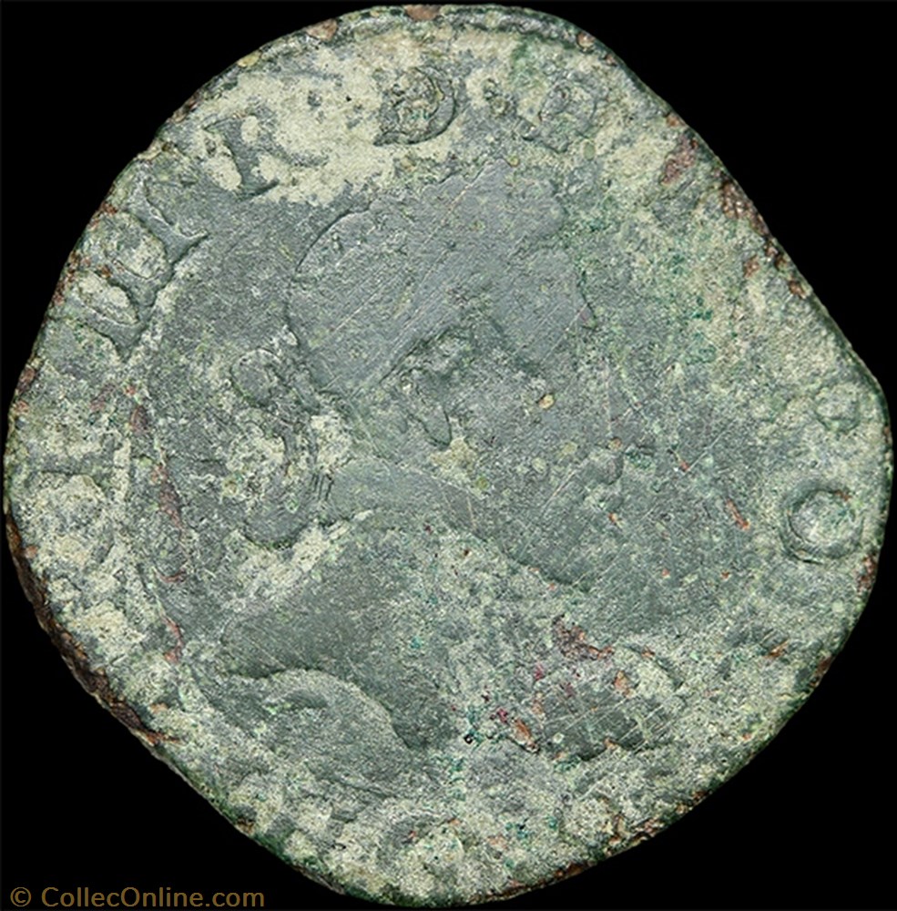 CGKL 96 - Henri III - Double tournois 1588 G Poitiers 2 monnaie france a royale cgkl 96 henri iii double tournois 1588 g poitiers