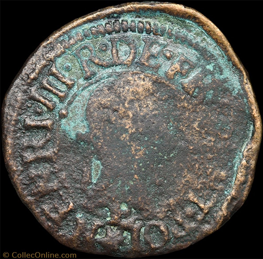 CGKL 132 - Henri III - Denier tournois 1588 E Tours 2 monnaie france a royale cgkl 132 henri iii denier tournois 1588 e tours