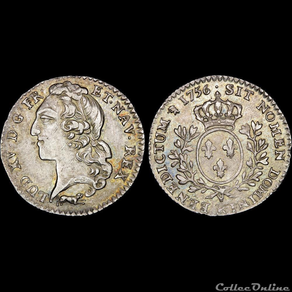 Louis XV - Dixième d'écu - 1756 R Orléans 3 monnaie france royale louis xv dixieme ecu 1756 r orleans