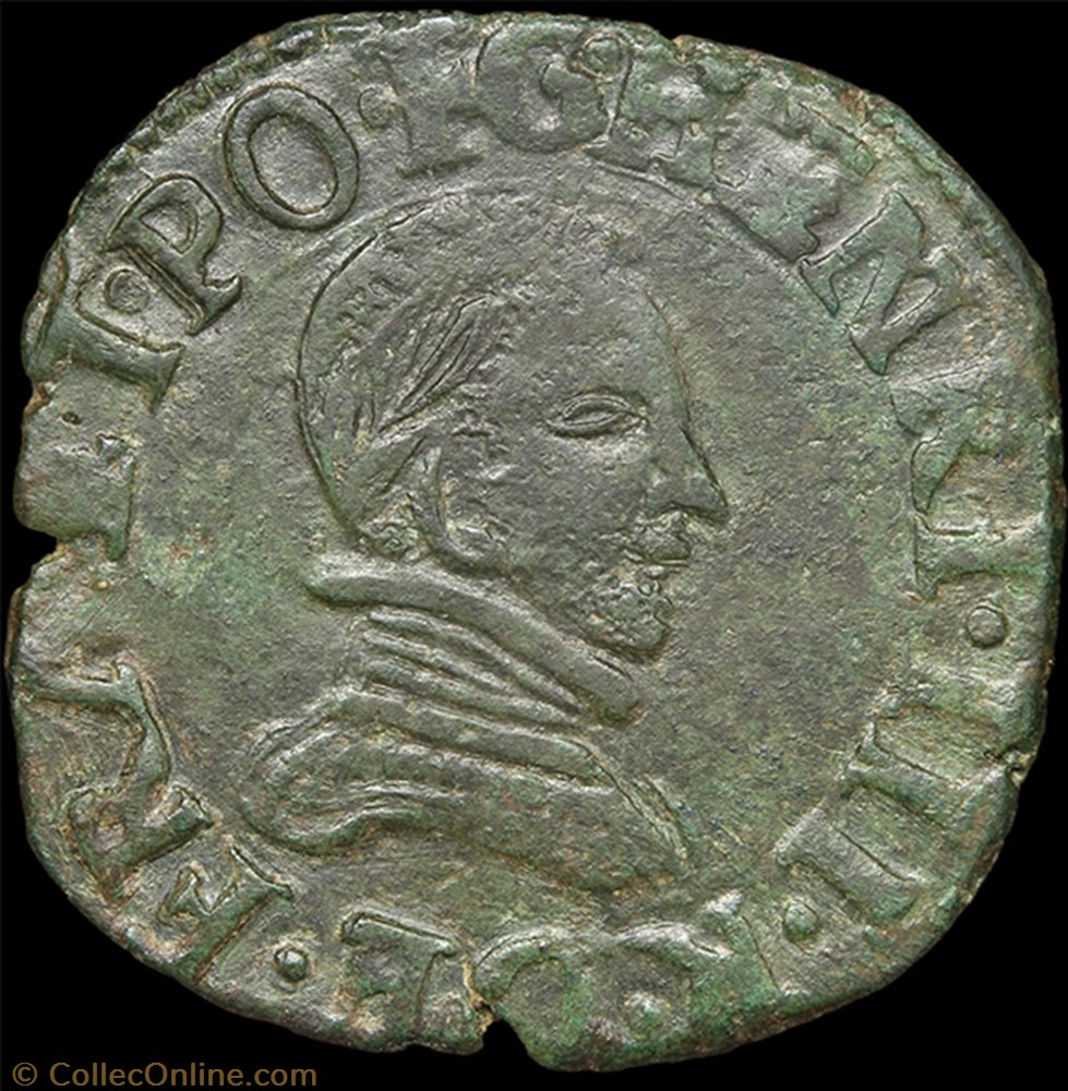 CGKL 138 - Henri III - Double tournois 1581 Z Dauphiné 2 monnaie france royale cgkl 138 henri iii double tournois 1581 z dauphine