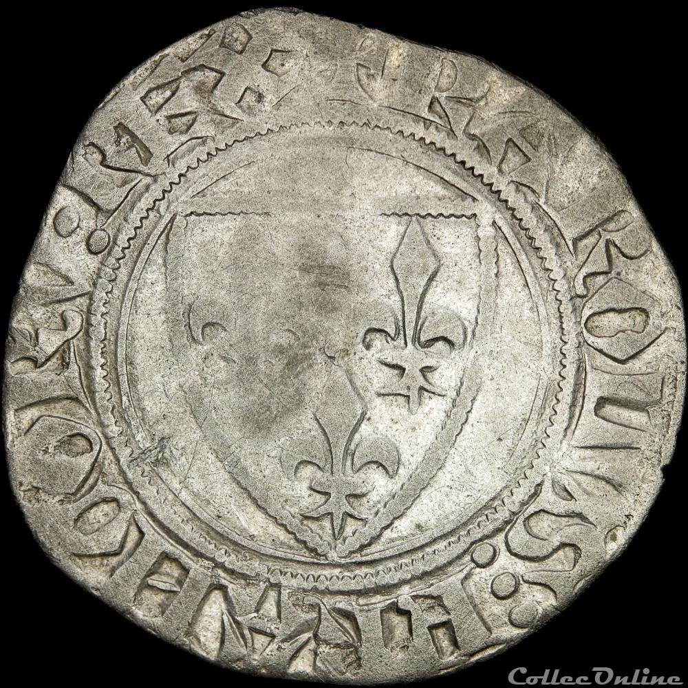 Charles VI (1380-1422) - Blanc monnaie france royale charles vi 1380 1422 blanc