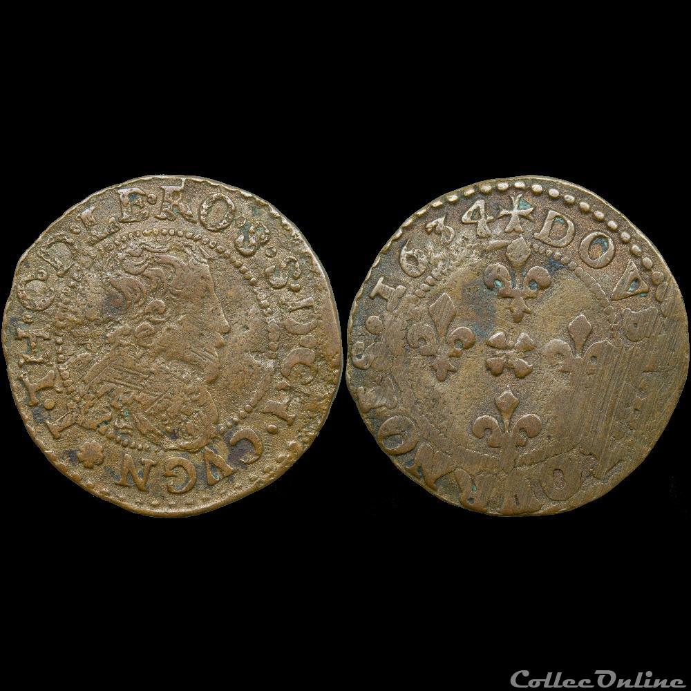 CGKL 676 - Cugnon - Jean-Théodore - 1634 - légende a1 3 monnaie france feodale cgkl 676 cugnon jean theodore 1634 legende a1