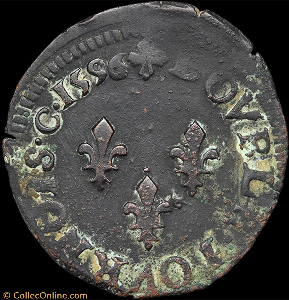 CGKL 238 - Henri IV - Double tournois 1596 M Toulouse 3 monnaie france a royale cgkl 238 henri iv double tournois 1596 m toulouse