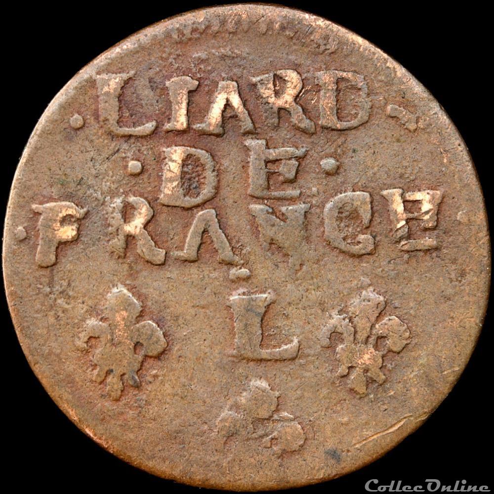 Louis XIV - Liard (faux) - Bayonne 2 monnaies france royales louis xiv liard faux bayonne