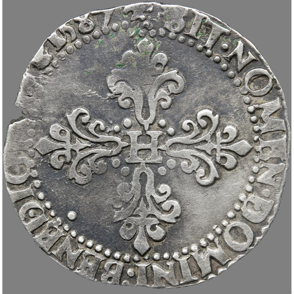 Henri III - Franc - 1587 A Paris 2 monnaie france royale henri iii franc 1587 a paris