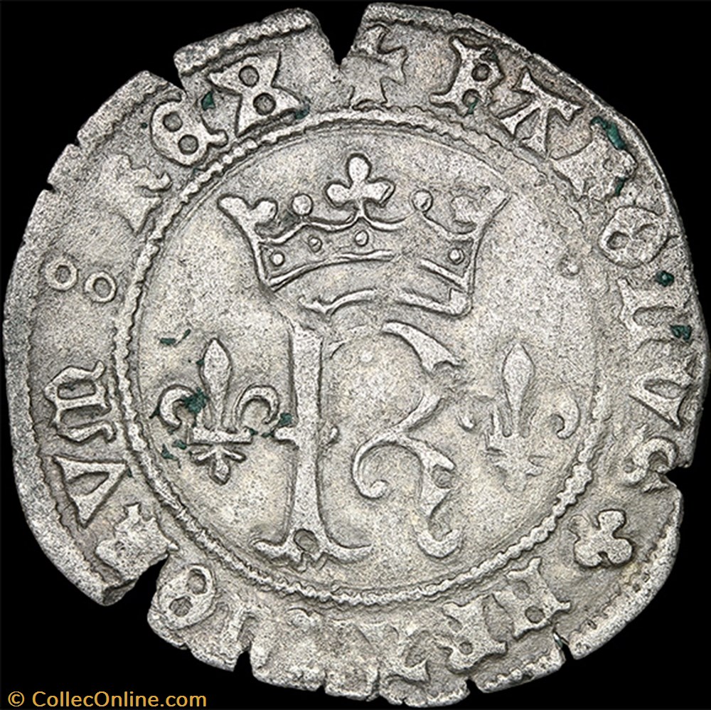 Charles VIII (1483-1498) - Karolus - Montpellier 2 monnaie france royale charles viii 1483 1498 karolus montpellier