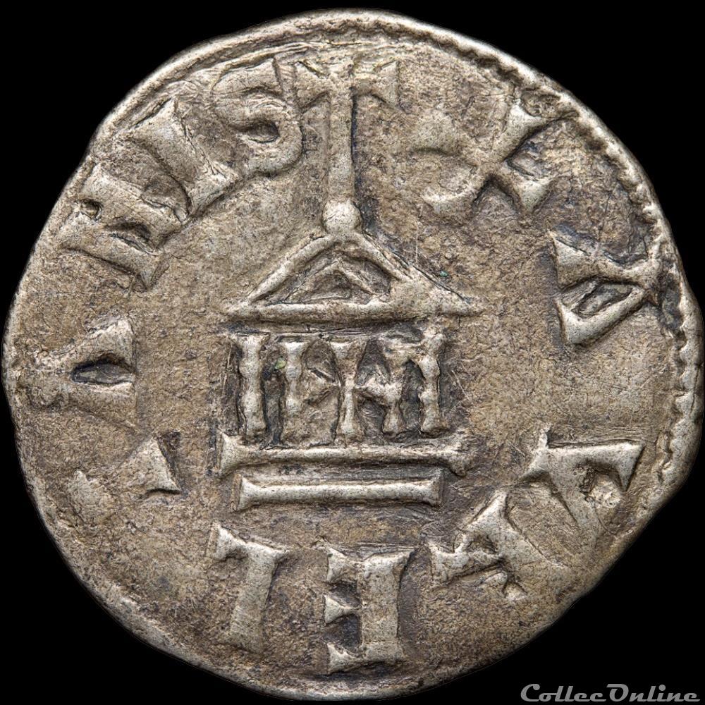 Charles II le Chauve (843-877) - Denier au temple - Orléans 2 monnaie france carolingienne charles ii le chauve 843 877 denier au temple orleans