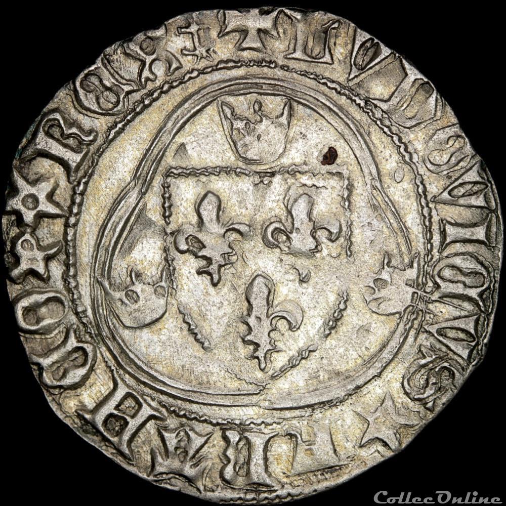 Louis XI (1461-1483) - Blanc - Montpellier monnaie france royale louis xi 1461 1483 blanc montpellier