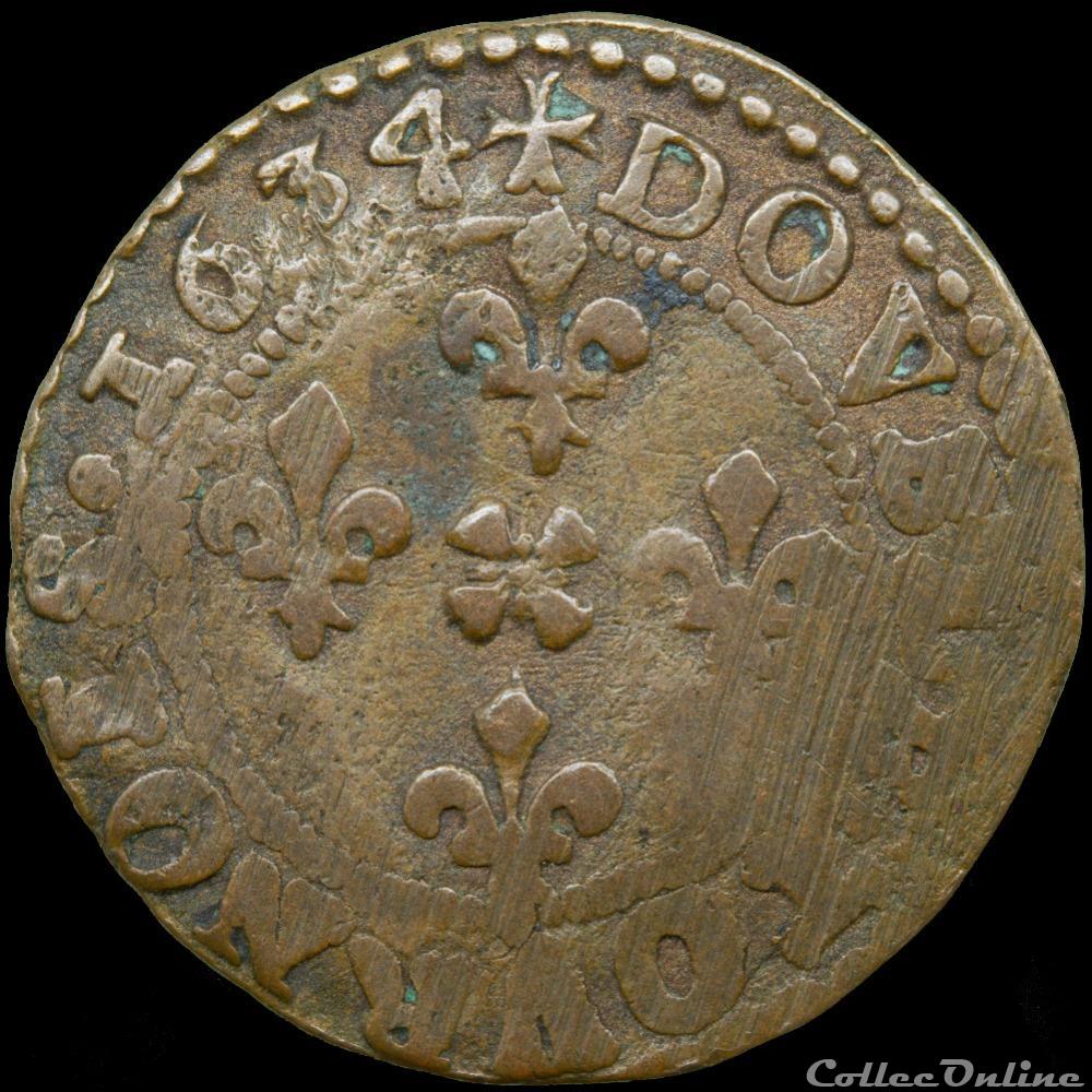 CGKL 676 - Cugnon - Jean-Théodore - 1634 - légende a1 2 monnaie france feodale cgkl 676 cugnon jean theodore 1634 legende a1