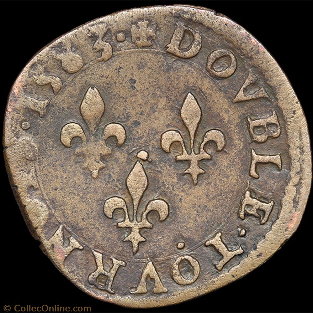 monnaies europe medievale a france royales cgkl 96 henri iii double tournois 1583 g poitiers