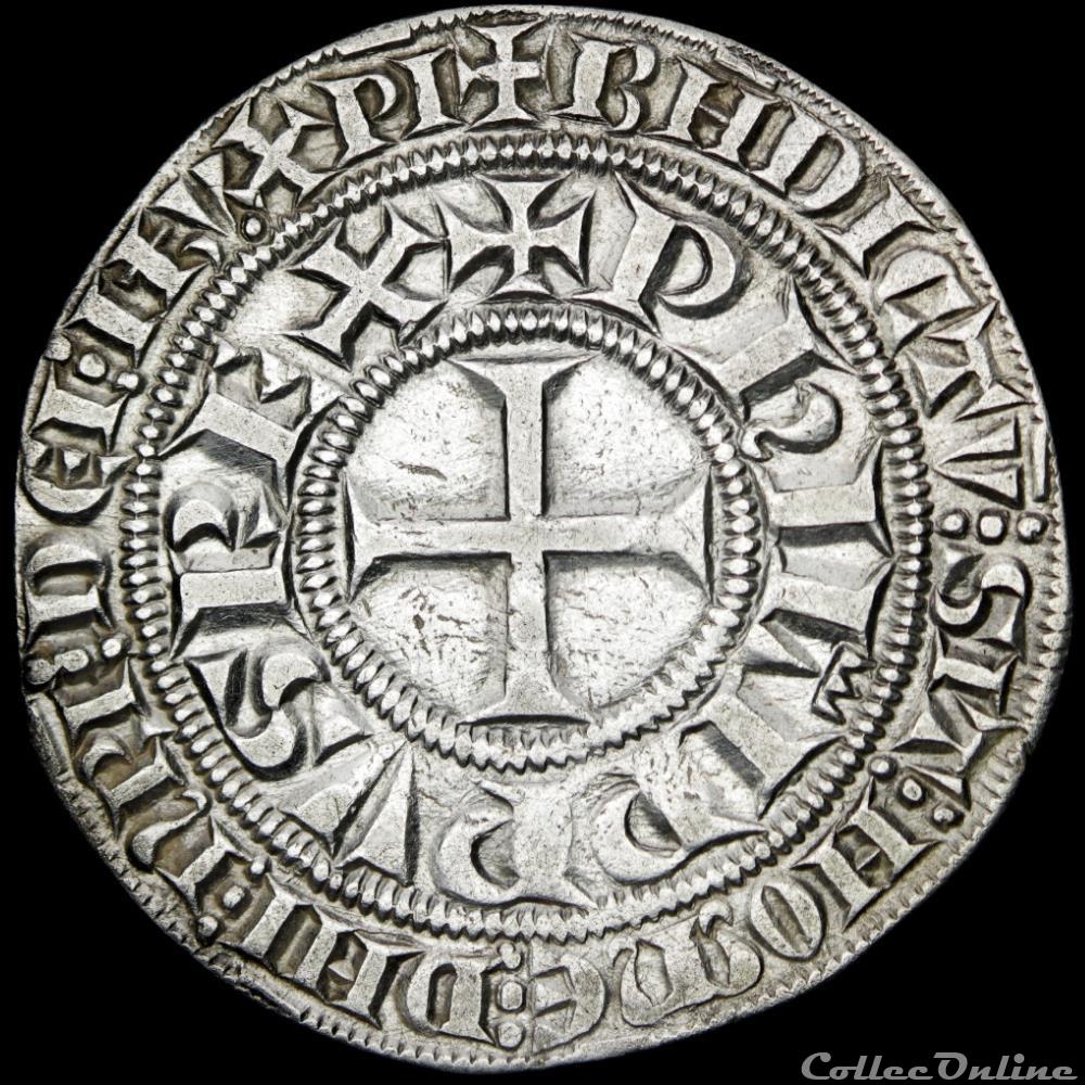 Philippe IV (1285-1314) - Gros monnaie france a royale philippe iv 1285 1314 gros