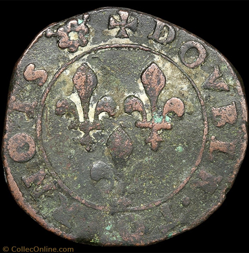 CGKL 112.A - Henri III - Double tournois non daté B Rouen 3 monnaie france royale cgkl 112 a henri iii double tournois non date b rouen
