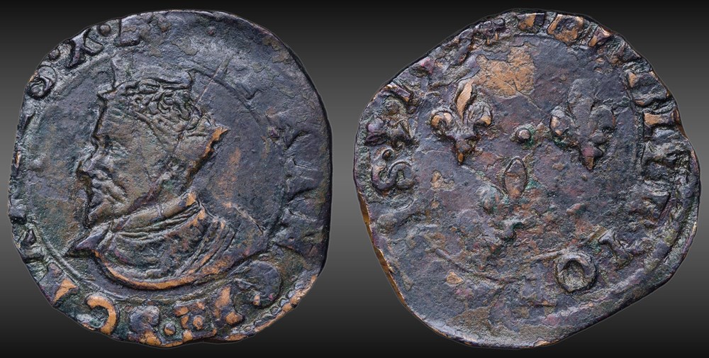 monnaies europe medievale france royales cgkl 150 charles x double tournois 1594 s troyes