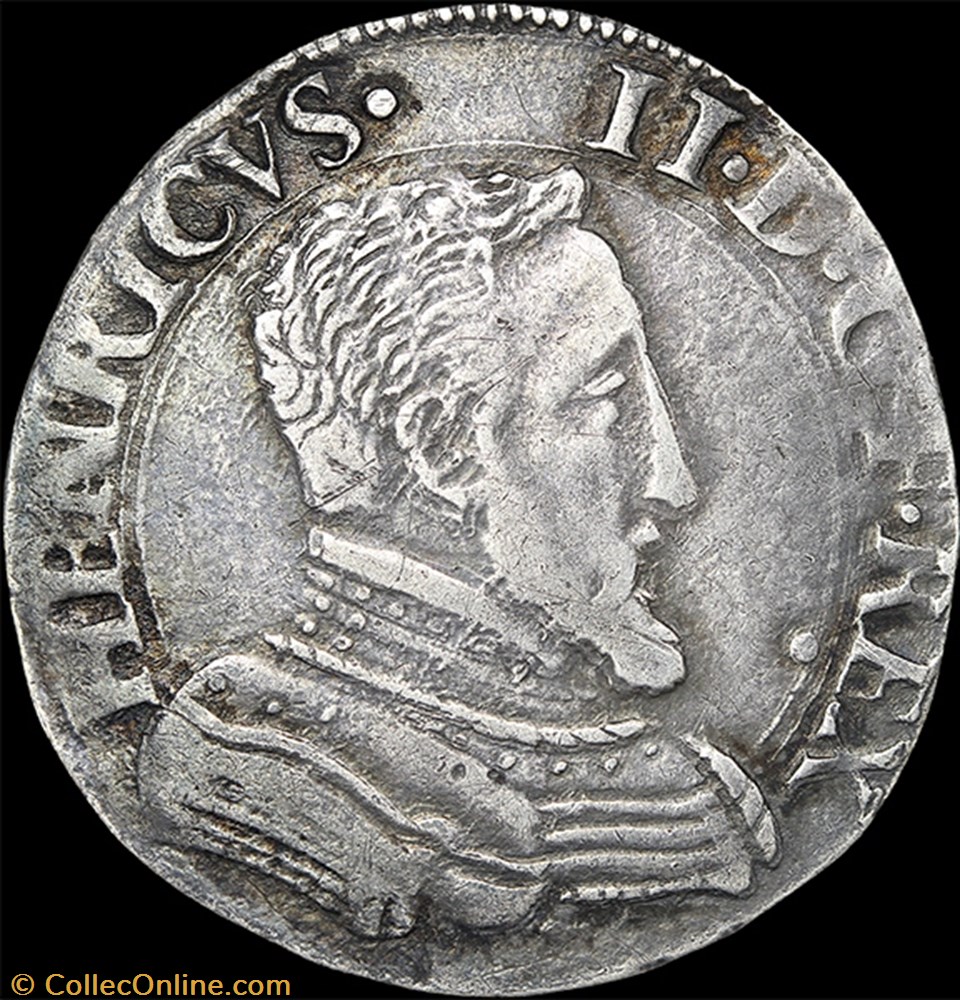 Henri II - Demi-teston - 1555 B Rouen 2 monnaie france a royale henri ii demi teston 1555 b rouen