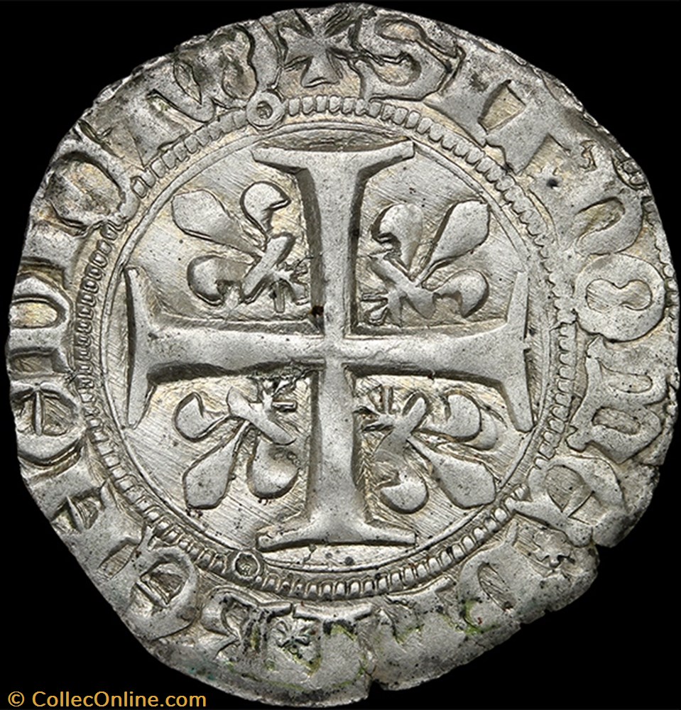 Charles VII (1422-1461) - Blanc "aux trois lis" - Orléans 3 monnaie france royale charles vii 1422 1461 blanc aux trois lis orleans