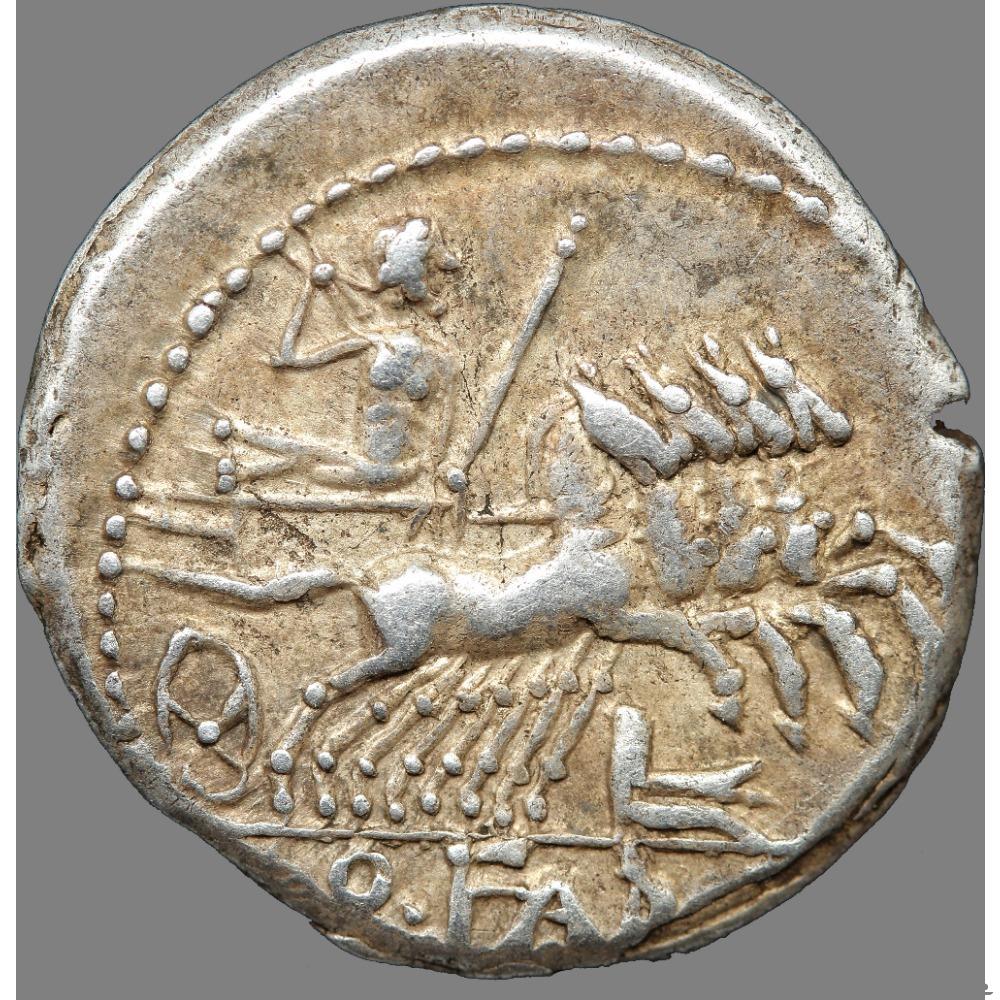 Gens Fabia - Denier - Fabius Labeo (c.144 av. J.C) 2 monnaie antique romaine gens fabia denier fabius labeo c 144 av j c