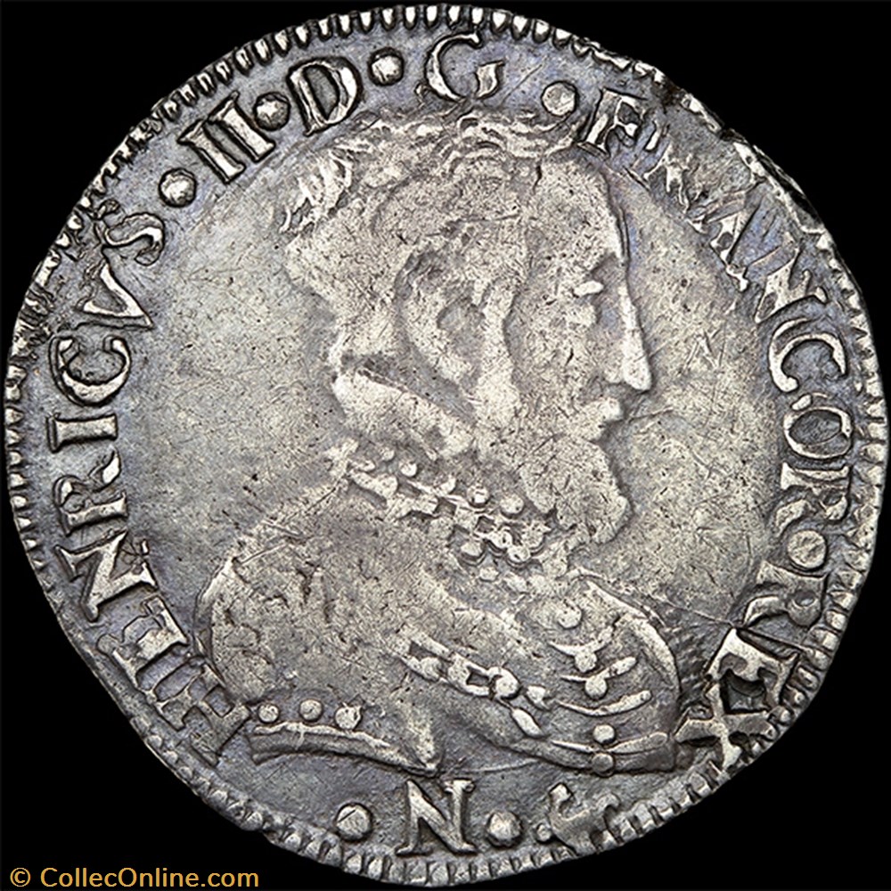 François II au nom d'Henri II (1559-1560) - Demi-teston - 1559 L Bayonne 2 monnaie france royale francois ii au nom henri ii 1559 1560 demi teston 1559 l bayonne