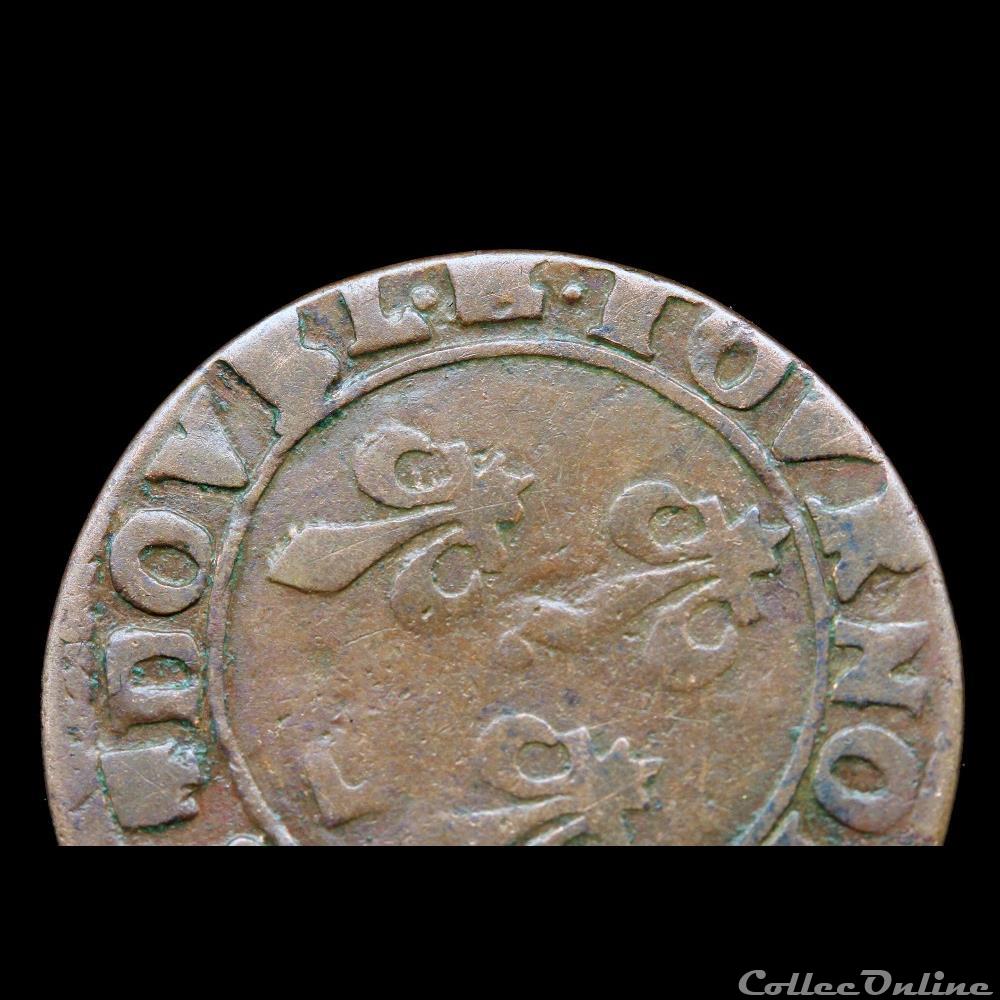 CGKL 736 - Dombes - Gaston d'Orléans (1627-1650) - Double tournois 1636B 2 monnaie france feodale cgkl 736 dombes gaston orleans 1627 1650 double tournois 1636b
