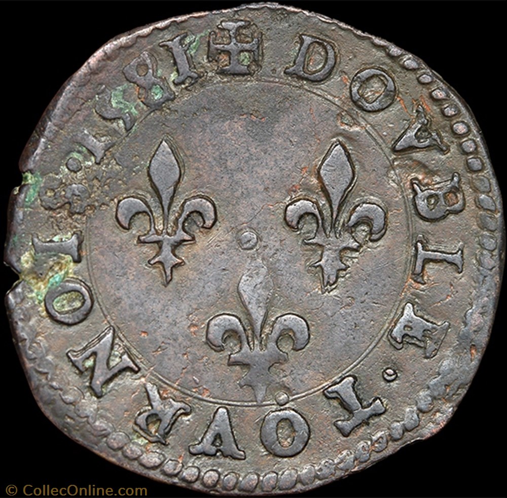 CGKL 96 - Henri III - Double tournois 1581 G Poitiers 3 monnaie france a royale cgkl 96 henri iii double tournois 1581 g poitiers