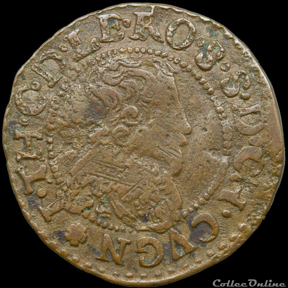 CGKL 676 - Cugnon - Jean-Théodore - 1634 - légende a1 monnaie france feodale cgkl 676 cugnon jean theodore 1634 legende a1