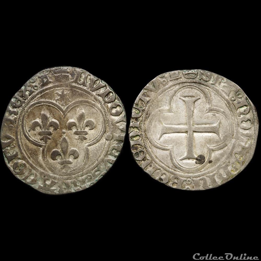 Louis XI (1461-1483) - Blanc au soleil - Tours 3 monnaie france royale louis xi 1461 1483 blanc au soleil tours