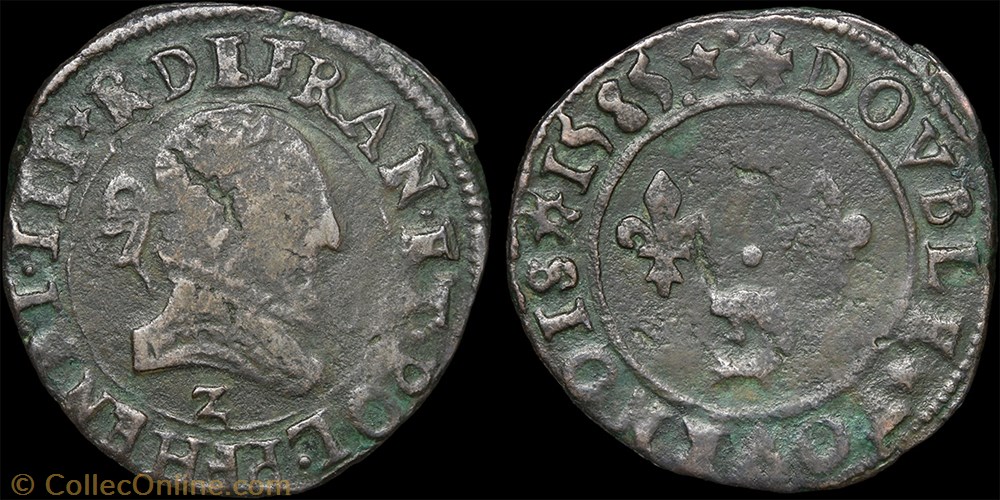 monnaie france royale cgkl 140 a henri iii double tournois 1585 z dauphine