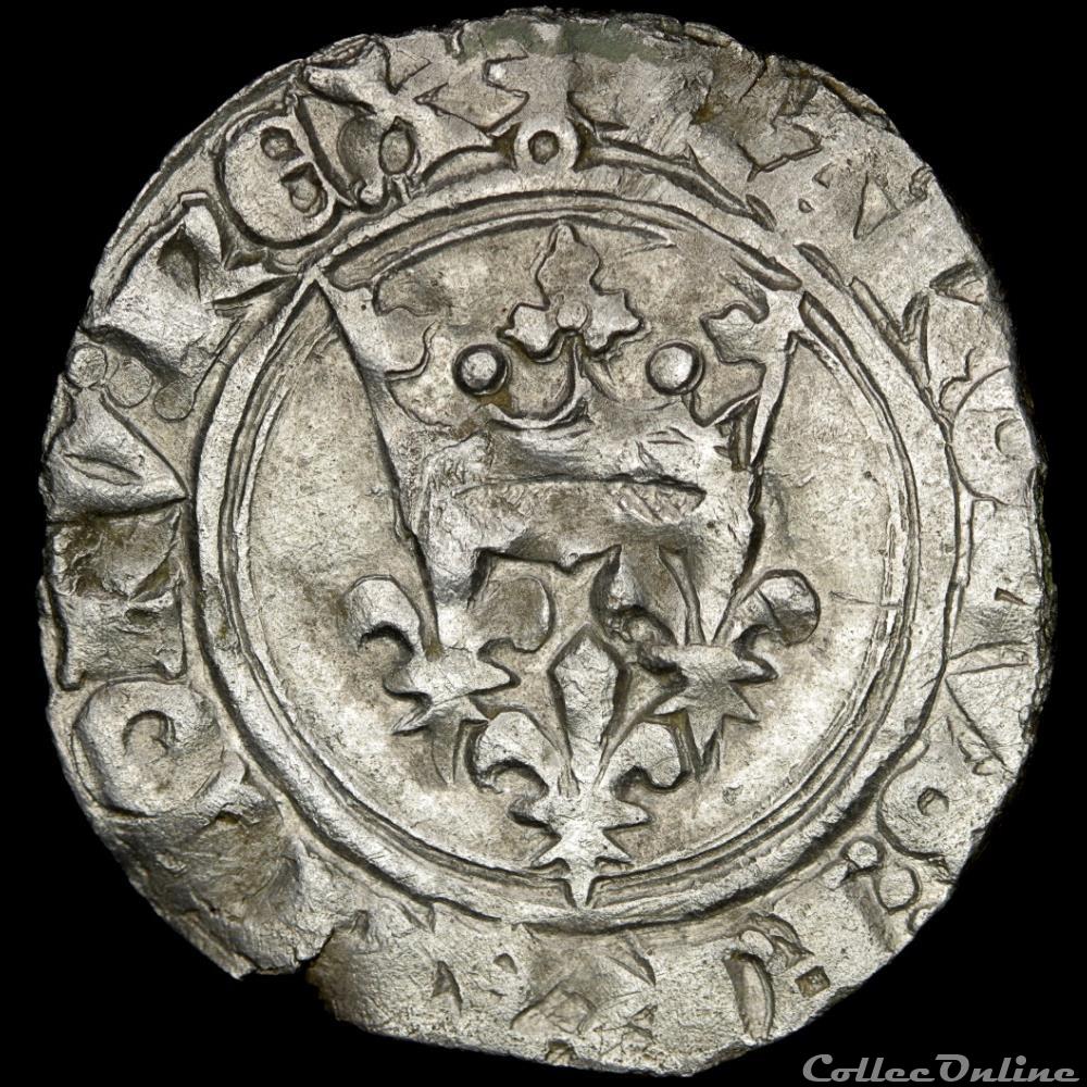 Charles VI (1380-1422) - Florette - Paris monnaie france royale charles vi 1380 1422 florette paris