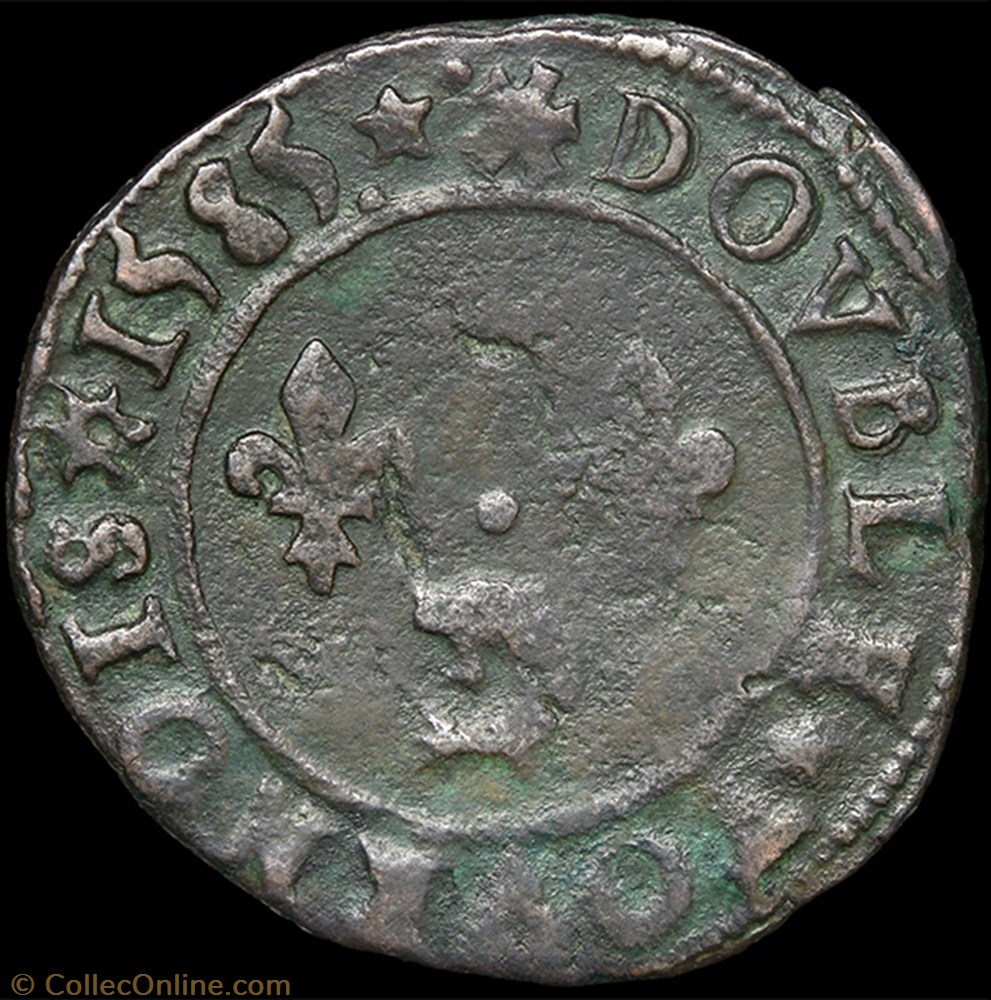 monnaie france royale cgkl 140 a henri iii double tournois 1585 z dauphine
