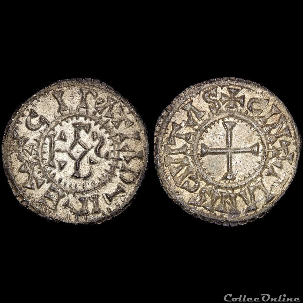 Charles II le Chauve (843-877) - Denier - Le Mans 3 monnaie france carolingienne charles ii le chauve 843 877 denier le mans