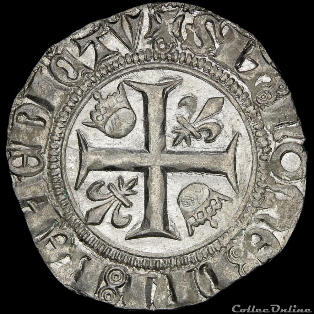 Charles VI (1380-1422) - Blanc - Paris 2 monnaie france royale charles vi 1380 1422 blanc paris