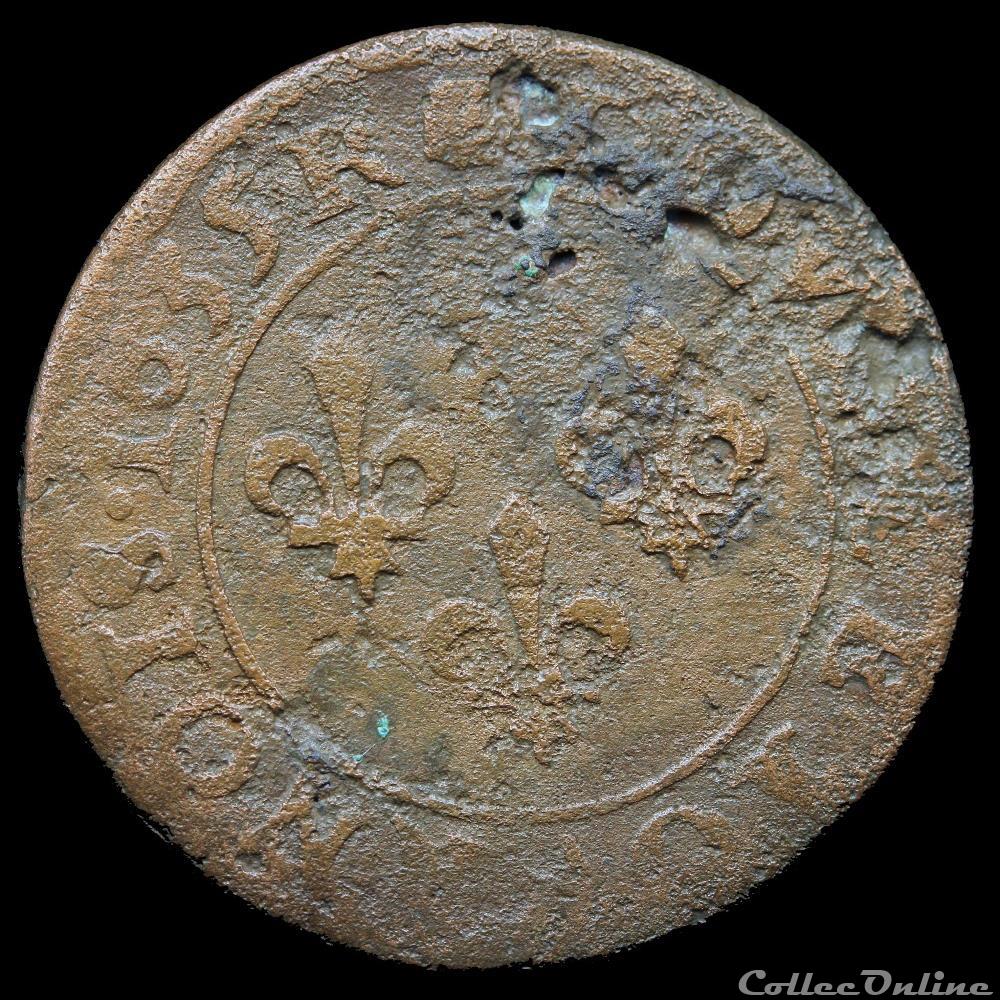 CGKL 736 - Dombes - Gaston d'Orléans (1627-1650) - Double tournois 1635R 3 monnaie france feodale cgkl 736 dombes gaston orleans 1627 1650 double tournois 1635r