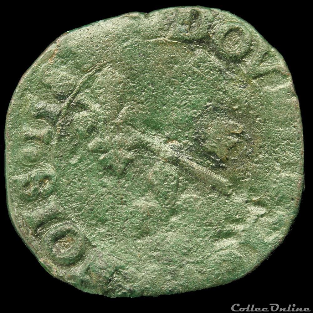 monnaie france feodale cgkl 720 dombes francois ii de bourbon montpensier 1582 1592 double tournois 1588