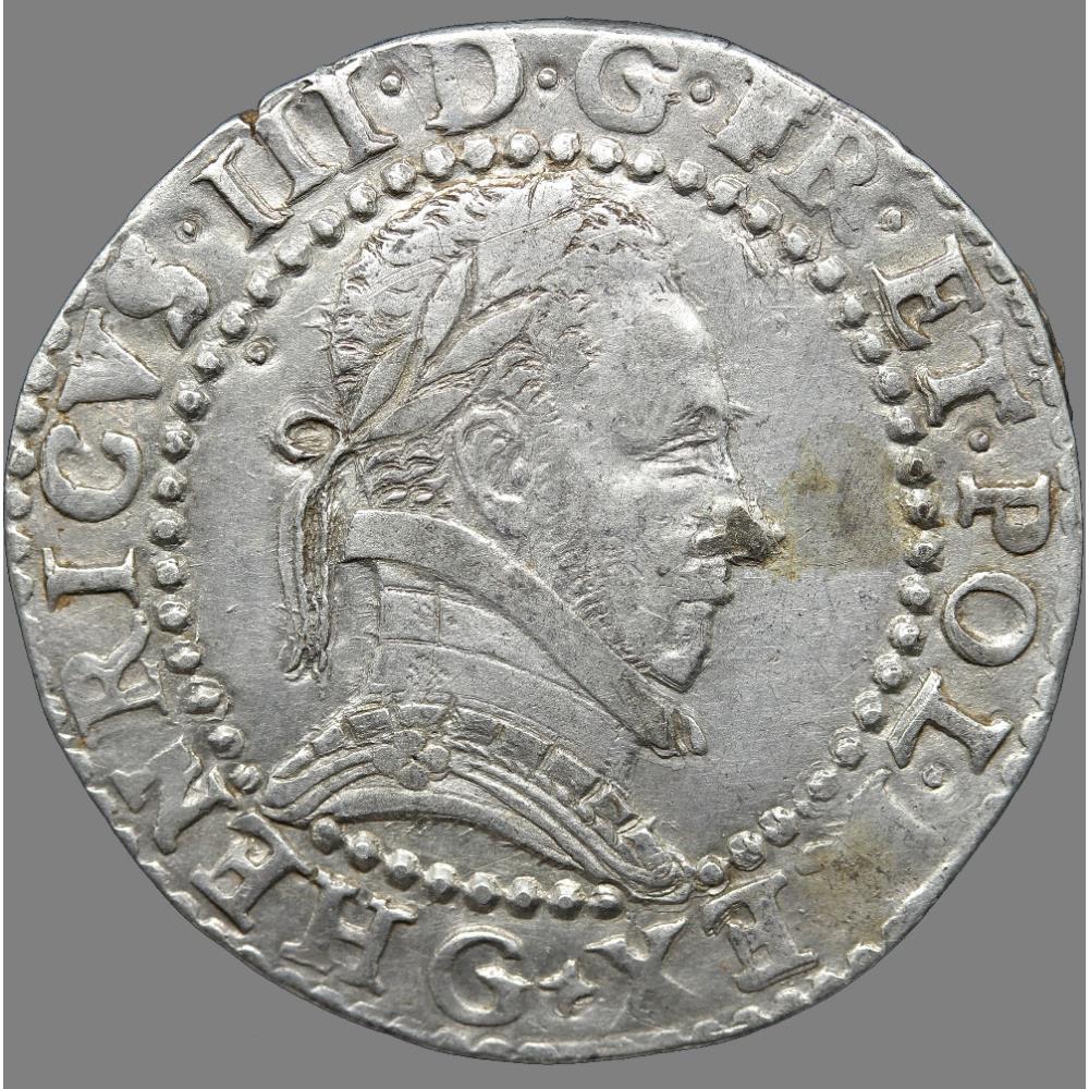 monnaie france royale henri iii demi franc 1587 g poitiers