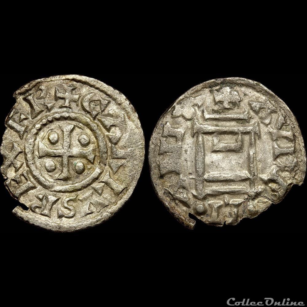 Charles II le Chauve (843-877) - Denier à la porte - Orléans 3 monnaie france carolingienne charles ii le chauve 843 877 denier a la porte orleans