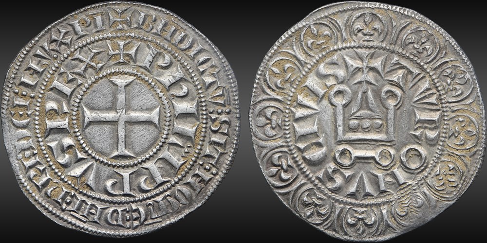 Philippe IV (1285-1314) - Gros monnaie france a royale philippe iv 1285 1314 gros