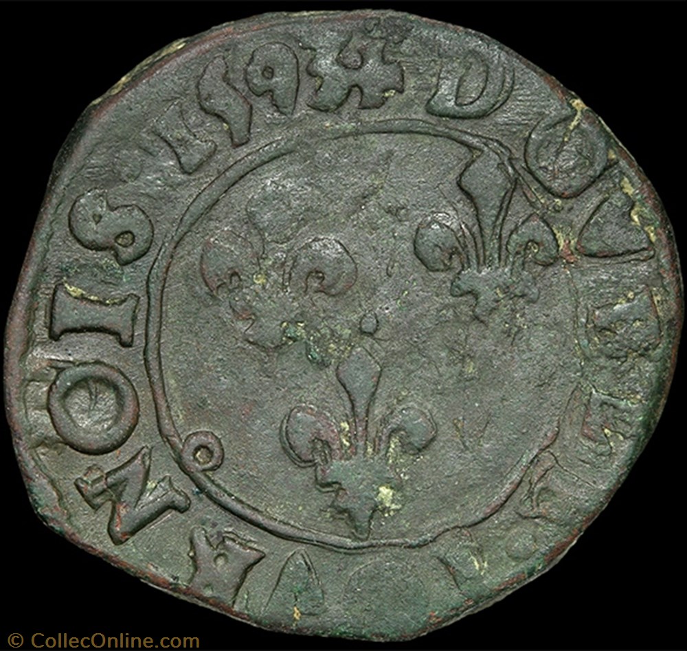 monnaie france a royale cgkl 226 henri iv double tournois 1593 9 rennes