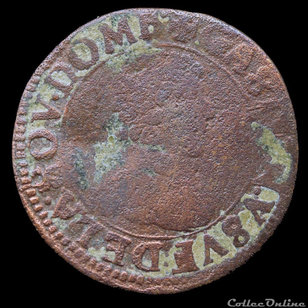 CGKL 734 - Dombes - Gaston d'Orléans (1627-1650) - Double tournois 1630 monnaie france feodale cgkl 734 dombes gaston orleans 1627 1650 double tournois 1630